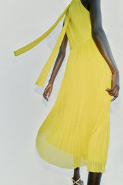 Robe midi plissée