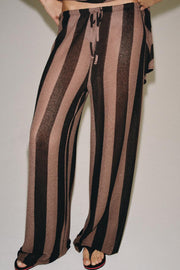 Pantalon texturé à rayures
