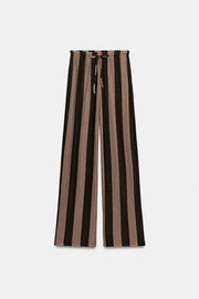 Pantalon texturé à rayures