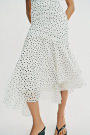 Robe midi à pois