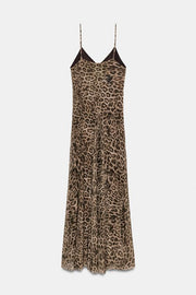 Robe en tulle imprimé animalier