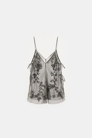 Top brodé à sequins