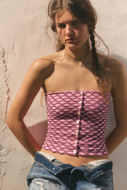 Top en jacquard bustier