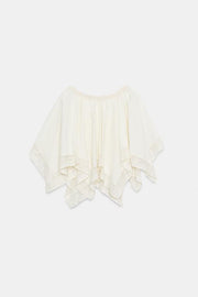 Top effet cape en dentelle