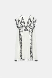 Robe brodée contrastée ZW Collection