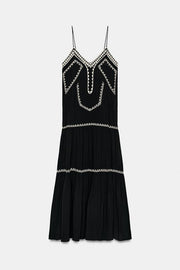 Robe longue brodée ZW Collection
