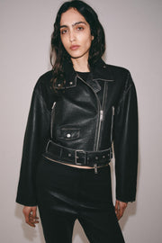 Veste biker en cuir ZW Collection Édition limitée