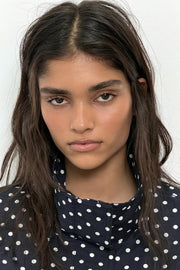 Veste bouffante à pois