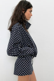 Veste bouffante à pois