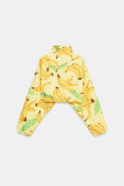 Veste courte à imprimé fruits