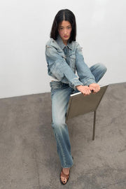 Blouson en denim TRF déchiré