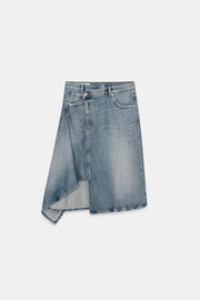 Jupe en denim TRF asymétrique