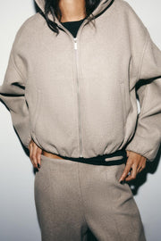 Blouson doux à capuche