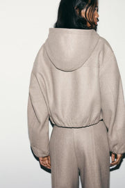 Blouson doux à capuche