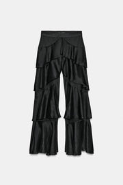 Pantalon à volants en ramie ZW Collection