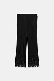 Pantalon satiné brodé ZW Collection