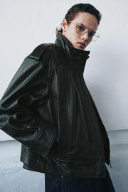 Veste bomber en cuir ZW Collection Édition limitée