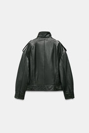 Veste bomber en cuir ZW Collection Édition limitée