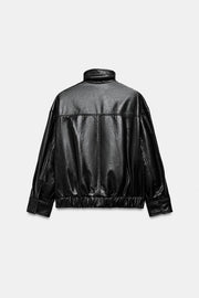 Veste en cuir à poches ZW Collection Édition limitée