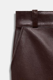 Jupe midi en cuir ZW Collection Édition limitée