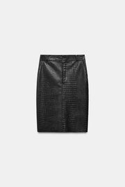 Jupe crocodile cuir ZW Collection Édition limitée