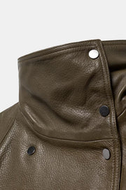 Veste oversize en cuir ZW Collection Édition limitée