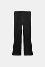 Pantalon en cuir coupe évasée ZW Collection Édition limitée