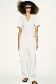 Veste en maille à manches courtes