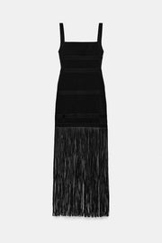 Robe longue à franges