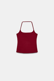 Top dos-nu en maille extensible