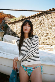 Veste en maille à rayures