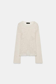 Pull en maille pointelle