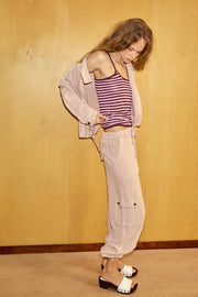 Pantalon cargo effet délavé
