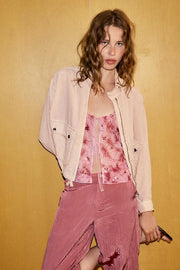 Veste à poches effet délavé