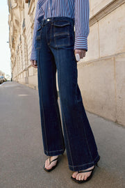 Jean Z1975 coupe bootcut taille haute à pli nervuré