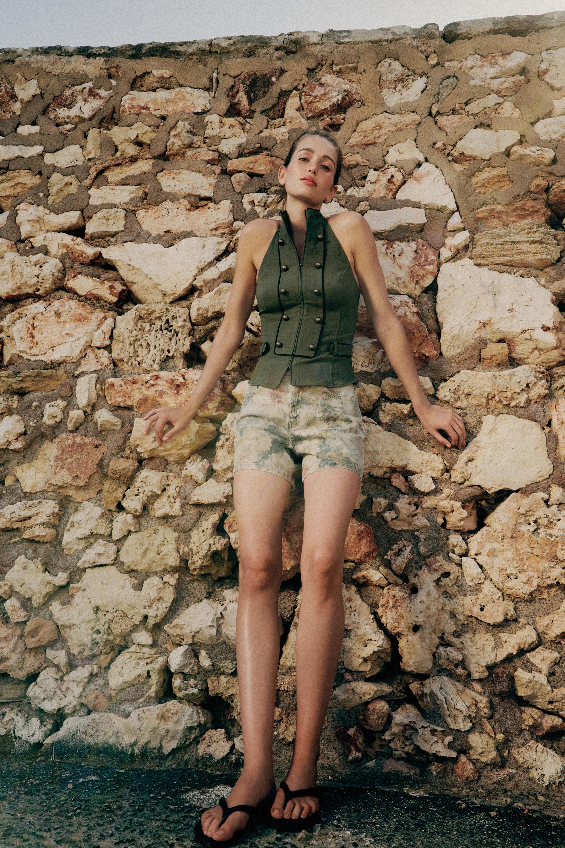 Short Z1975 taille mi-haute imprimé floral