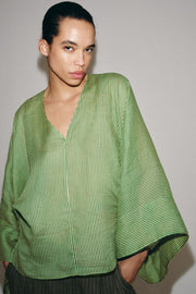 Chemise en ramie à rayures ZW Collection