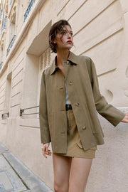 Veste à poches plastron