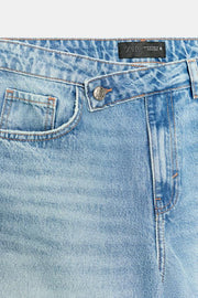 Short Z1975 en denim taille croisée