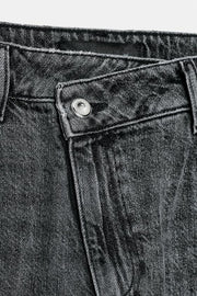 Jean Z1975 coupe droite, taille haute à ceinture croisée