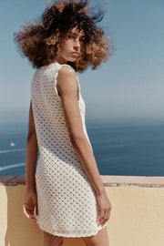 Robe mini en maille pointelle
