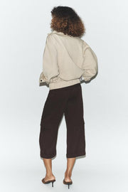 Veste bomber oversize à col montant