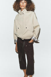 Veste bomber oversize à col montant