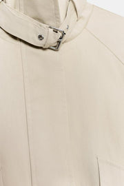Veste bomber oversize à col montant