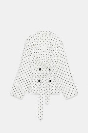 Blouson trench à pois avec ceinture