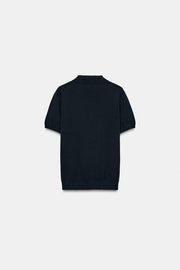 Polo en maille à fermeture zippée