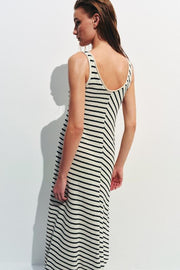 Robe texturée à rayures