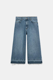 Bermuda en denim à jambe large ZW Collection