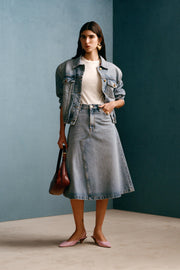 Jupe midi en denim Willy Chavarria x