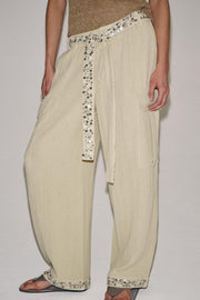 Pantalon cargo à sequins ZW Collection